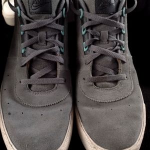 Nike dunks suede gray canvas high top